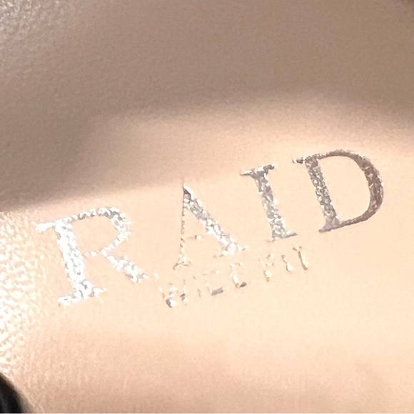 Raid ASOS Saylor Barbie Pink Patent Block Heel Mid Calf Boots Women’s 8 Wide Fit - Picture 16 of 16